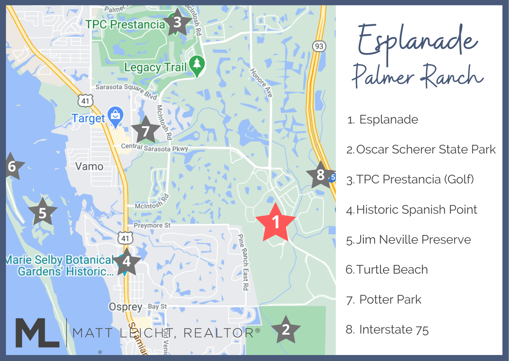 Esplanade on Palmer Ranch Map